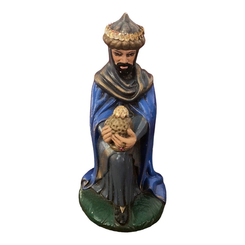 Holland Mold Nativity figure Kneeling WISE MAN Jeweled Hobbyist Replacement VTG